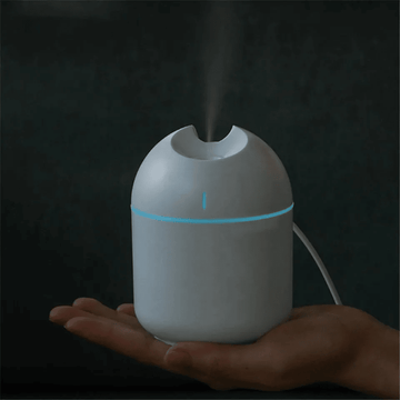 Mini Air Humidifier with LED Light - Portable USB Diffuser for Aromatherapy, Fresh Air, and Mist Maker for Rooms, Cars, and Offices With 1 Essential Oils